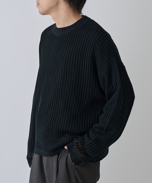 COLONY 2139（コロニートゥーワンスリーナイン）の「透かし編みニットプルオーバー（ニット/セーター・メンズ・ブラック/グレイッシュベージュ/ネイビー・MEDIUM/LARGE）」の13枚目の写真