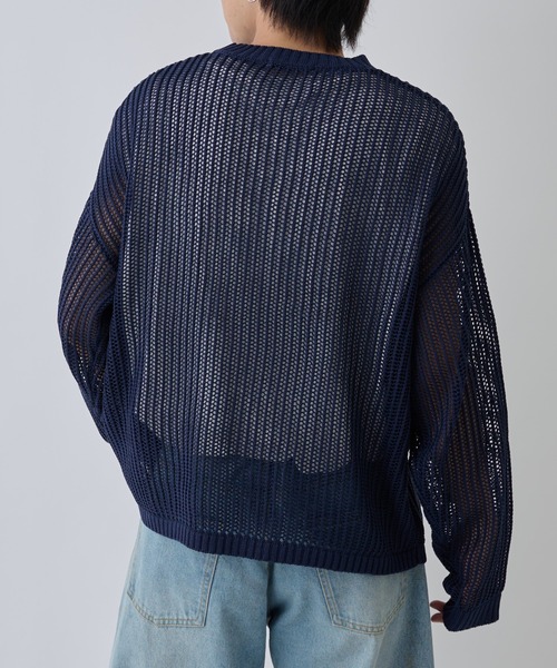 COLONY 2139（コロニートゥーワンスリーナイン）の「透かし編みニットプルオーバー（ニット/セーター・メンズ・ブラック/グレイッシュベージュ/ネイビー・MEDIUM/LARGE）」の11枚目の写真