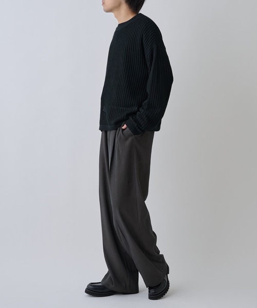 COLONY 2139（コロニートゥーワンスリーナイン）の「透かし編みニットプルオーバー（ニット/セーター・メンズ・ブラック/グレイッシュベージュ/ネイビー・MEDIUM/LARGE）」の17枚目の写真