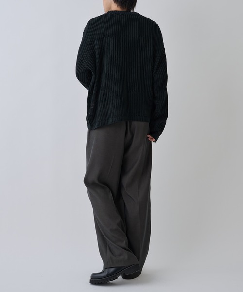 COLONY 2139（コロニートゥーワンスリーナイン）の「透かし編みニットプルオーバー（ニット/セーター・メンズ・ブラック/グレイッシュベージュ/ネイビー・MEDIUM/LARGE）」の18枚目の写真