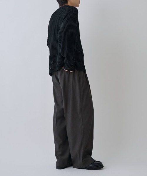 COLONY 2139（コロニートゥーワンスリーナイン）の「透かし編みニットプルオーバー（ニット/セーター・メンズ・ブラック/グレイッシュベージュ/ネイビー・MEDIUM/LARGE）」の19枚目の写真