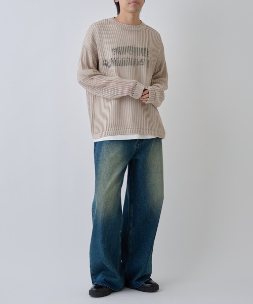 COLONY 2139（コロニートゥーワンスリーナイン）の「透かし編みニットプルオーバー（ニット/セーター・メンズ・ブラック/グレイッシュベージュ/ネイビー・MEDIUM/LARGE）」の20枚目の写真