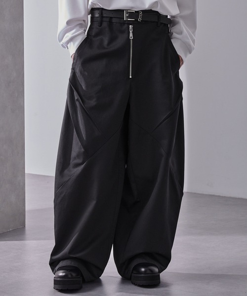 Loose/ルース(ルース)の「フロントジップ デザインツイルワイドパンツ(その他パンツ・メンズ・ブラック/グレー系/グレー・S/XS/L/M)」の5枚目の写真
