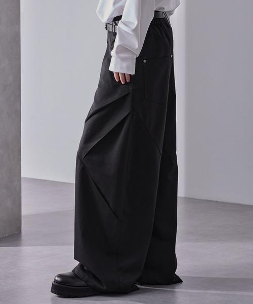 Loose/ルース(ルース)の「フロントジップ デザインツイルワイドパンツ(その他パンツ・メンズ・ブラック/グレー系/グレー・S/XS/L/M)」の7枚目の写真