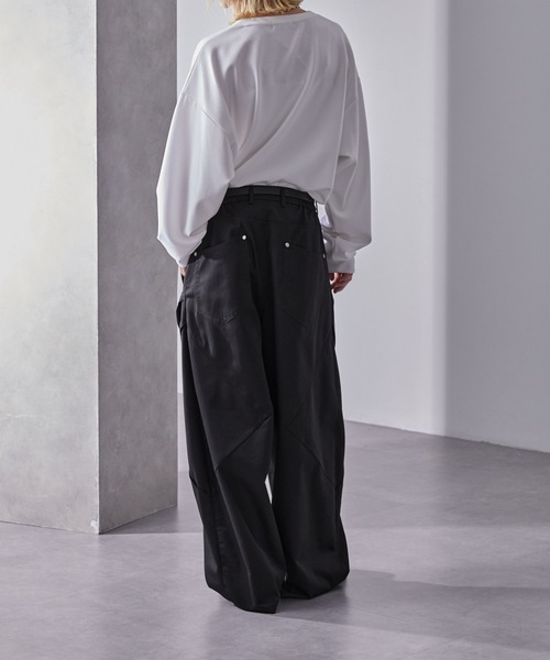 Loose/ルース(ルース)の「フロントジップ デザインツイルワイドパンツ(その他パンツ・メンズ・ブラック/グレー系/グレー・S/XS/L/M)」の13枚目の写真