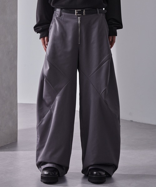 Loose/ルース(ルース)の「フロントジップ デザインツイルワイドパンツ(その他パンツ・メンズ・ブラック/グレー系/グレー・S/XS/L/M)」の14枚目の写真