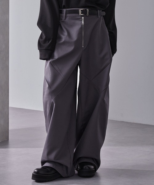 Loose/ルース(ルース)の「フロントジップ デザインツイルワイドパンツ(その他パンツ・メンズ・ブラック/グレー系/グレー・S/XS/L/M)」の15枚目の写真