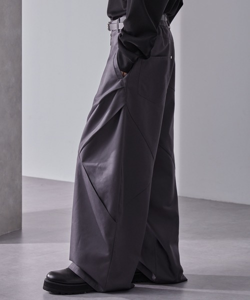 Loose/ルース(ルース)の「フロントジップ デザインツイルワイドパンツ(その他パンツ・メンズ・ブラック/グレー系/グレー・S/XS/L/M)」の17枚目の写真