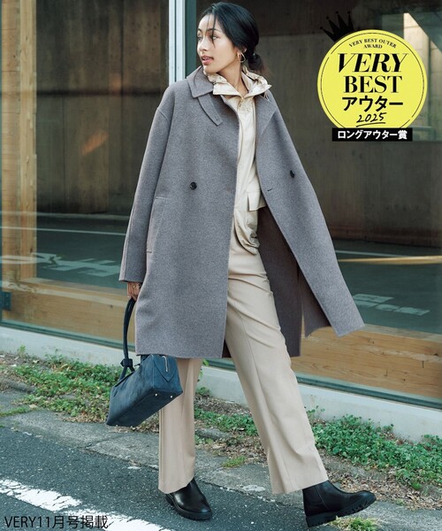 23区 L(ニジュウサンクオオキイサイズ)の「【VERYベストアウター大賞「ロングアウター賞」受賞!/滝沢眞規子さん着用】 MANTECOPure リバー チェスターコート(チェスターコート・レディース・ブラウン系/グレー系/ベージュ系/ブラック系/パイングリーン系・48/46/44)」の8枚目の写真