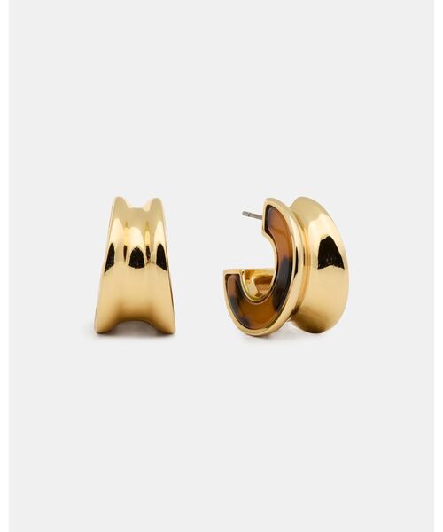 kate spade new york(ケイトスペード ニューヨーク)の「ボールド スモール フープ(ピアス(両耳用)・レディース・ブラウン・ONESIZE)」の1枚目の写真