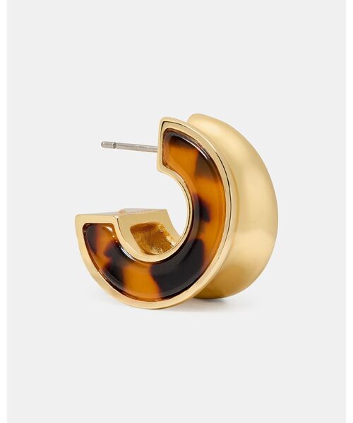 kate spade new york(ケイトスペード ニューヨーク)の「ボールド スモール フープ(ピアス(両耳用)・レディース・ブラウン・ONESIZE)」の3枚目の写真