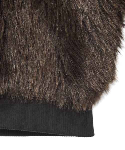 FAUX FUR COMPACT JACKET(ブルゾン)|X-girl(エックスガール)の FAUX FUR COMPACT JACKET(ブルゾン)|X-girl(エックスガール)の