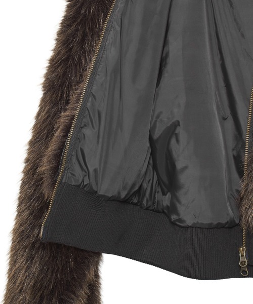 FAUX FUR COMPACT JACKET（ブルゾン）｜X-girl（エックスガール）の