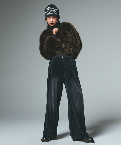 FAUX FUR COMPACT JACKET（ブルゾン）｜X-girl（エックスガール