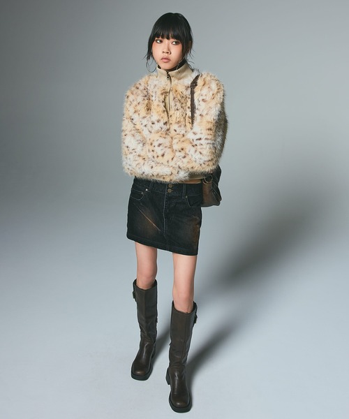 FAUX FUR COMPACT JACKET（ブルゾン）｜X-girl（エックスガール）の