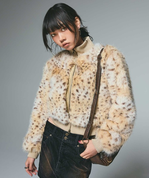 セール】FAUX FUR COMPACT JACKET（ブルゾン）｜X-girl（エックス
