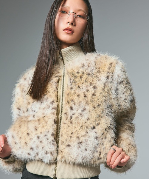 FAUX FUR COMPACT JACKET(ブルゾン)|X-girl(エックスガール)の FAUX FUR COMPACT JACKET(ブルゾン)|X-girl(エックスガール)の
