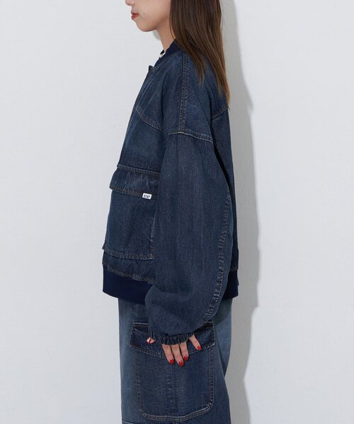 CIAOPANIC（チャオパニック）の「【ANTI WARP /アンチワープ】デニムフライトA-2JKT（ブルゾン・レディース・ピンク/ベージュ/ブルー・FREE）」の19枚目の写真