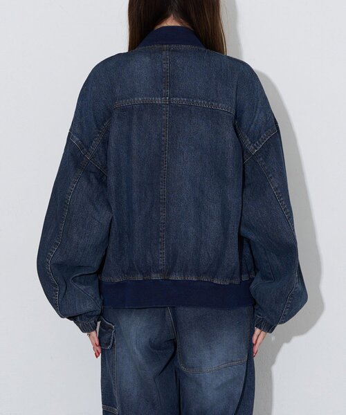 CIAOPANIC（チャオパニック）の「【ANTI WARP /アンチワープ】デニムフライトA-2JKT（ブルゾン・レディース・ピンク/ベージュ/ブルー・FREE）」の20枚目の写真