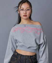 SEQUENZ（シークエンズ）の「【sqnz（エスキュンズ）】sqnz star shoulder sweat ladies / レディース ワンショルダー スタッズ 裏毛 短丈 サムホール（スウェット）」