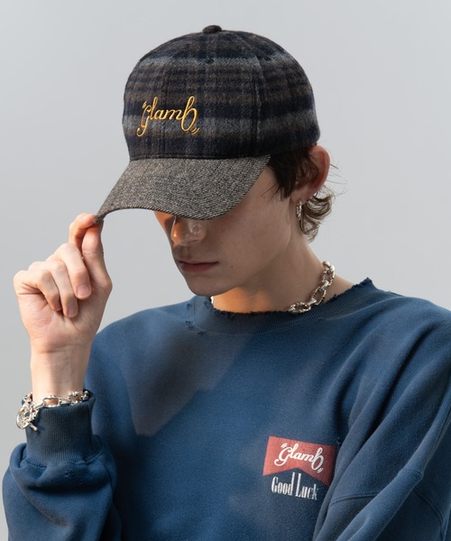 glamb（グラム）の「Trad Textile Cap / トラッドテキスタイルキャップ（キャップ・メンズ・ブラック/ワイン・FREE）」の4枚目の写真
