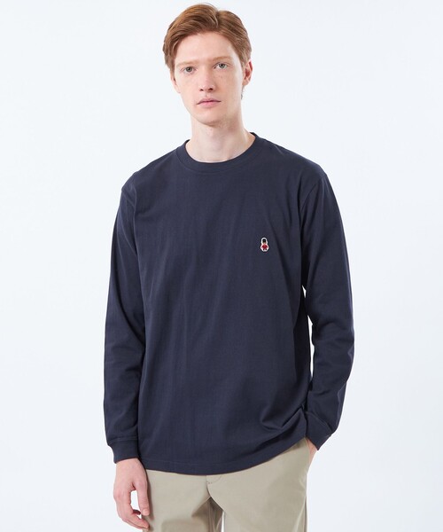 MACKINTOSH PHILOSOPHY（ﾏｯｷﾝﾄｯｼｭ ﾌｨﾛｿﾌｨｰ）の「【WEB&一部店舗限定】バッキンガムベア 5.6oz天竺 ワンポイントロンＴ（Tシャツ/カットソー・メンズ・ベージュ系その他3/ホワイト/レッド系その他3/ダークネイビー・36/38/42/40）」の3枚目の写真