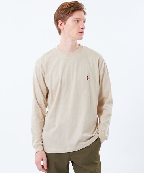 MACKINTOSH PHILOSOPHY（ﾏｯｷﾝﾄｯｼｭ ﾌｨﾛｿﾌｨｰ）の「【WEB&一部店舗限定】バッキンガムベア 5.6oz天竺 ワンポイントロンＴ（Tシャツ/カットソー・メンズ・ベージュ系その他3/ホワイト/レッド系その他3/ダークネイビー・36/38/42/40）」の2枚目の写真