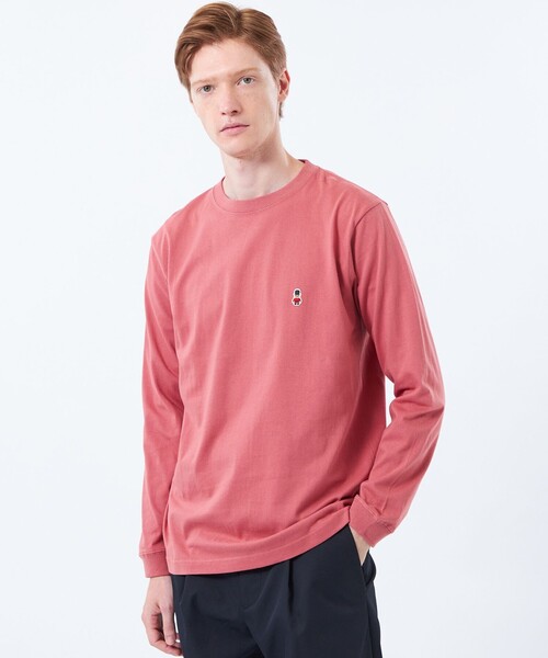 MACKINTOSH PHILOSOPHY（ﾏｯｷﾝﾄｯｼｭ ﾌｨﾛｿﾌｨｰ）の「【WEB&一部店舗限定】バッキンガムベア 5.6oz天竺 ワンポイントロンＴ（Tシャツ/カットソー・メンズ・ベージュ系その他3/ホワイト/レッド系その他3/ダークネイビー・36/38/42/40）」の4枚目の写真
