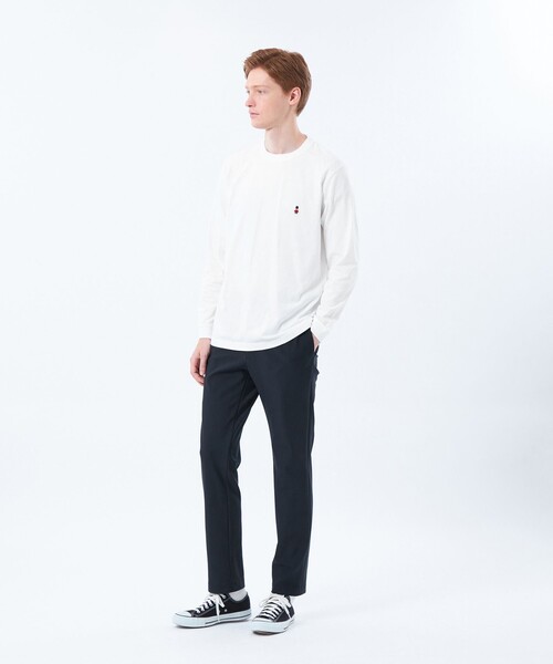 MACKINTOSH PHILOSOPHY（ﾏｯｷﾝﾄｯｼｭ ﾌｨﾛｿﾌｨｰ）の「【WEB&一部店舗限定】バッキンガムベア 5.6oz天竺 ワンポイントロンＴ（Tシャツ/カットソー・メンズ・ベージュ系その他3/ホワイト/レッド系その他3/ダークネイビー・36/38/42/40）」の5枚目の写真