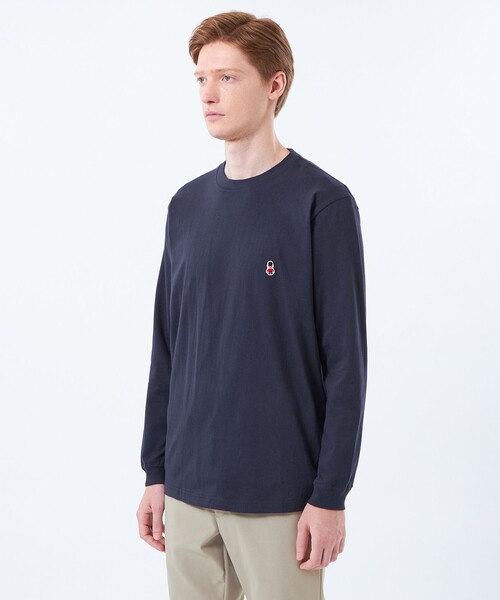 MACKINTOSH PHILOSOPHY（ﾏｯｷﾝﾄｯｼｭ ﾌｨﾛｿﾌｨｰ）の「【WEB&一部店舗限定】バッキンガムベア 5.6oz天竺 ワンポイントロンＴ（Tシャツ/カットソー・メンズ・ベージュ系その他3/ホワイト/レッド系その他3/ダークネイビー・36/38/42/40）」の10枚目の写真