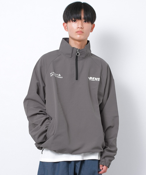 RAT EFFECT（ラットエフェクト）の「ナイロンハーフジッププルオーバー（スウェット・キッズ・ブラック/チャコールグレー・130/140/150/160/170）」の7枚目の写真