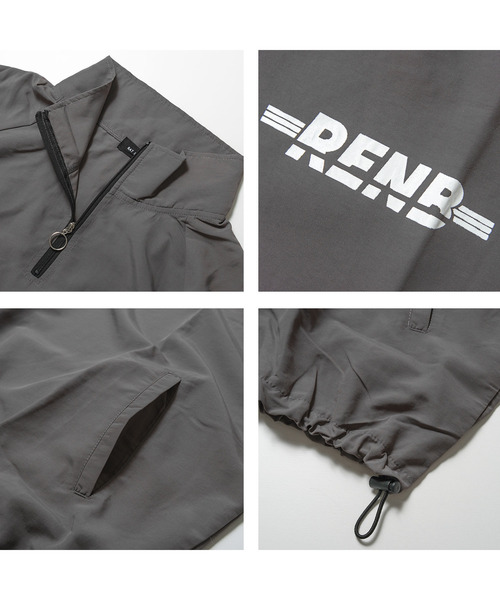 RAT EFFECT（ラットエフェクト）の「ナイロンハーフジッププルオーバー（スウェット・キッズ・ブラック/チャコールグレー・130/140/150/160/170）」の8枚目の写真