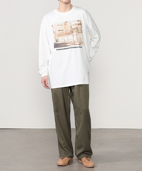 Twill Tuck Wide Tapered Pants L ホワイト Twill Tuck Wide Tapered Pants L ホワイト Off-White Wide Leg