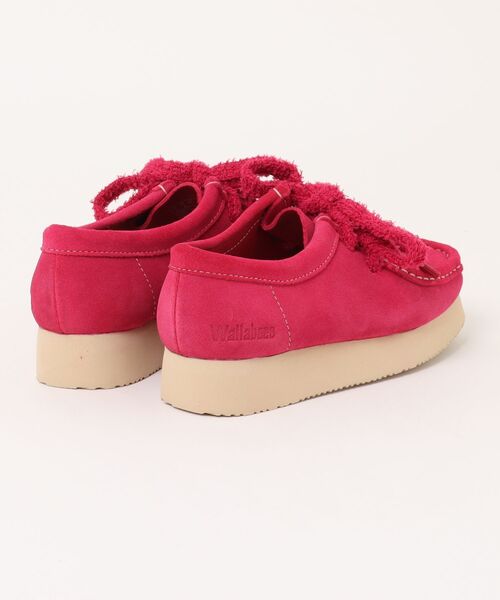 Clarks(クラークス)の「W WALLABEE 2604 26182220(モカシン/デッキシューズ・レディース・ピンク・6/5/4/3/4h/5h/3h)」の2枚目の写真