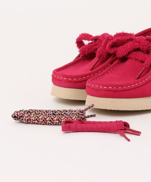 Clarks(クラークス)の「W WALLABEE 2604 26182220(モカシン/デッキシューズ・レディース・ピンク・6/5/4/3/4h/5h/3h)」の4枚目の写真