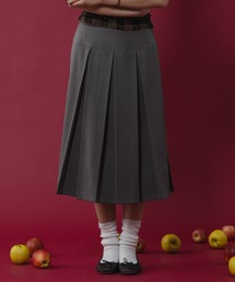 What Is Heart（ワットイズハート）の「Embroidery logo medium length skirt - 刺繍ロゴミディ丈スカート -（スカート）」