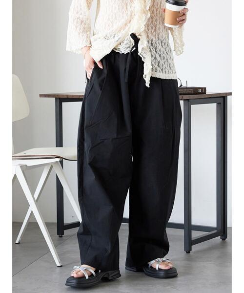 ehka sopo(エヘカソポ)の「コクーンイージーパンツ(その他パンツ・レディース・ブラウン/ベージュ/ブラック・F)」の1枚目の写真