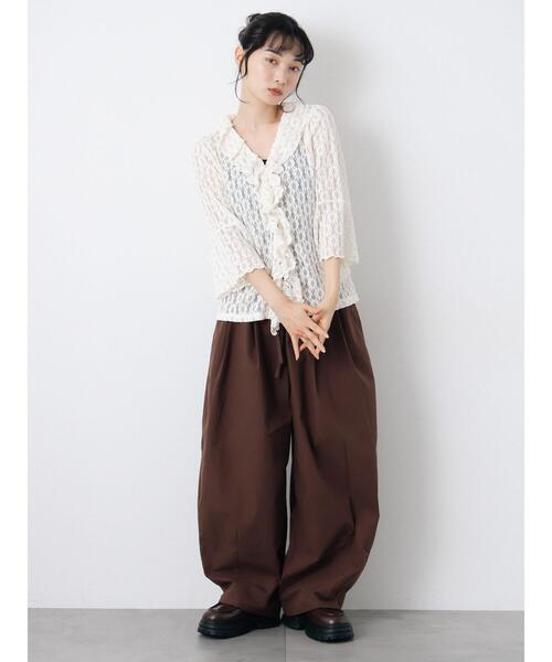 ehka sopo(エヘカソポ)の「コクーンイージーパンツ(その他パンツ・レディース・ブラウン/ベージュ/ブラック・F)」の5枚目の写真