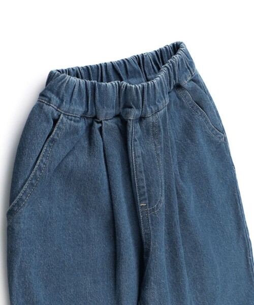 DRC branshes(ディーアールシーブランシェス)の「【WEB限定/DRC】オーバータックデニムロングパンツ(デニムパンツ・キッズ・ブラック/ブルー/ネイビー・120/110/130/140/150/100)」の4枚目の写真