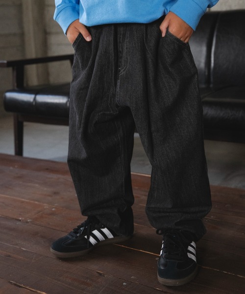 DRC branshes(ディーアールシーブランシェス)の「【WEB限定/DRC】オーバータックデニムロングパンツ(デニムパンツ・キッズ・ブラック/ブルー/ネイビー・120/110/130/140/150/100)」の11枚目の写真