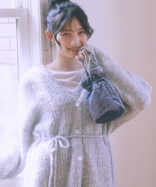 earth music&ecology（アースミュージックアンドエコロジー）の「ベロアハンドルバッグ（ショルダーバッグ・レディース・ブルー/ボルドー・FREE）」の10枚目の写真