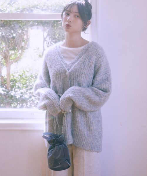 earth music&ecology（アースミュージックアンドエコロジー）の「ベロアハンドルバッグ（ショルダーバッグ・レディース・ブルー/ボルドー・FREE）」の11枚目の写真