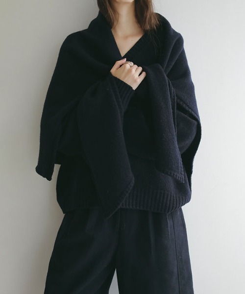 ZOZO限定カラー】レイヤードニットラップスカート（ストール/ショール