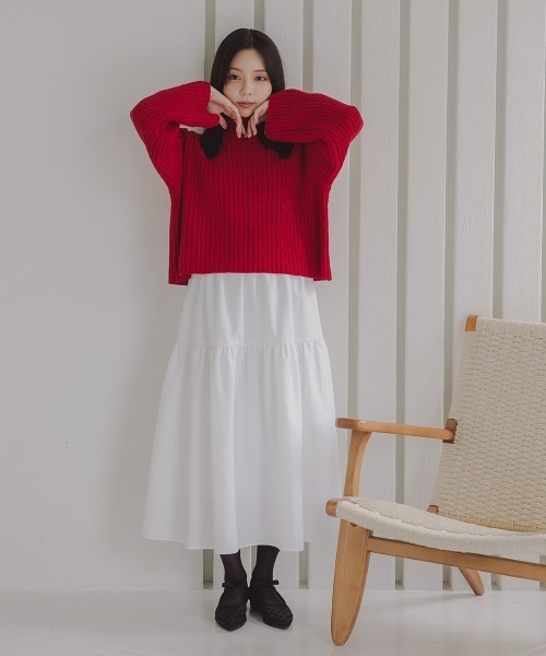 Petitjo（プッチージョ）の「小さいサイズ　ハイネックショート丈ニット　低身長さん・小柄女性（ニット/セーター・レディース・カーキ/レッド・M-L/XS-S）」の11枚目の写真