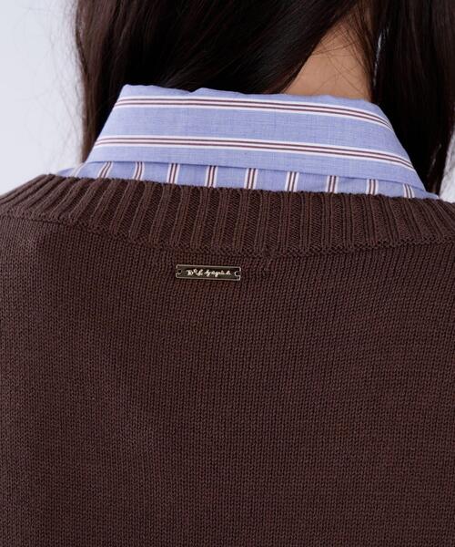 To b. by agnes b.（トゥービーバイアニエスベー）の「アーガイル ニット ベスト（ベスト・レディース・ベージュ・FREE）」の6枚目の写真