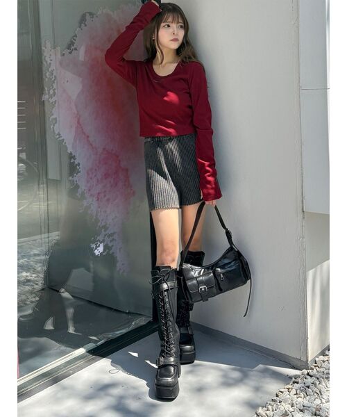 MURUA(ムルーア)の「メニーポケットベルトバッグ(ハンドバッグ・レディース・ブラウン/ブラック・FREE)」の9枚目の写真