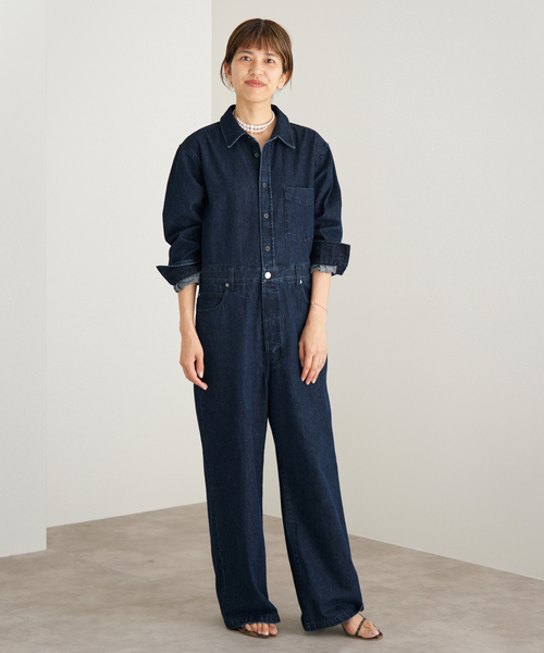 Maison IENAデニムジャンプスーツ（つなぎ/オールインワン）｜IENA