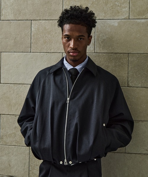 CONZ（コンズ）の「BALOON ZIP UP JACKET（ブルゾン・メンズ・ダークグレー/ネイビー/ストライプ/ブラック/ダークブラウン・1/2/3）」の3枚目の写真