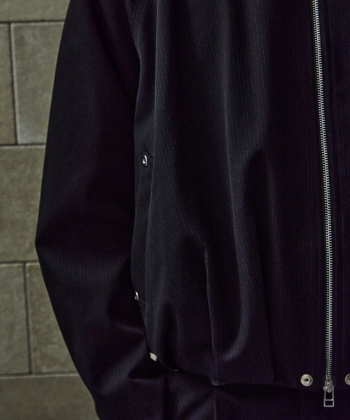 CONZ（コンズ）の「BALOON ZIP UP JACKET（ブルゾン・メンズ・ダークグレー/ネイビー/ストライプ/ブラック/ダークブラウン・1/2/3）」の15枚目の写真