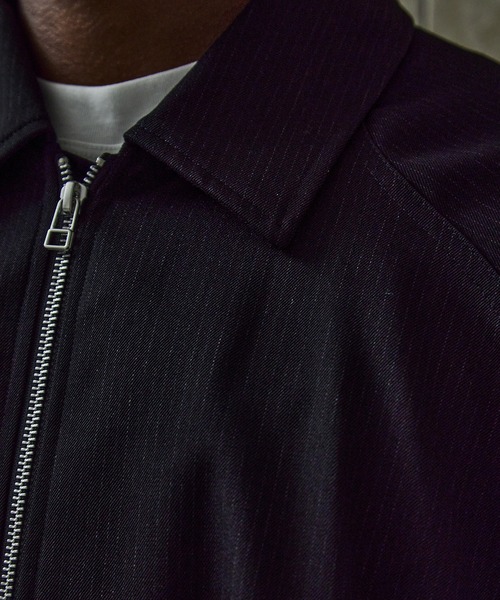 CONZ（コンズ）の「BALOON ZIP UP JACKET（ブルゾン・メンズ・ダークグレー/ネイビー/ストライプ/ブラック/ダークブラウン・1/2/3）」の11枚目の写真